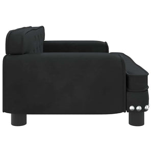 Κρεβάτι Σκύλου Μαύρο 70 x 45 x 30 εκ. Βελούδινο - Pakobazaar