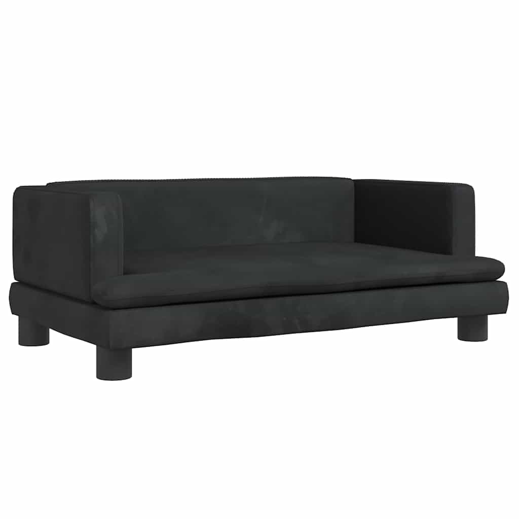 Κρεβάτι Σκύλου Μαύρο 80 x 45 x 30 εκ. Βελούδινο - Pakobazaar