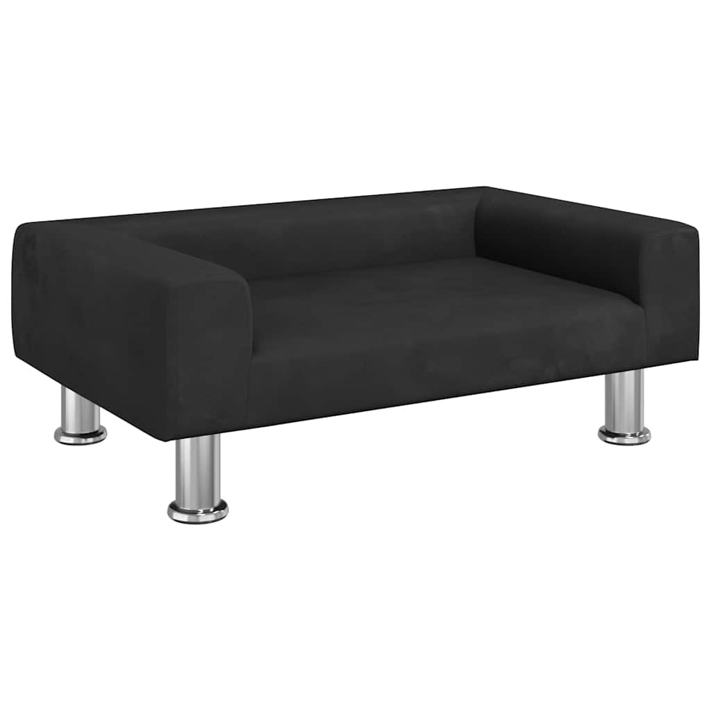 Κρεβάτι Σκύλου Μαύρο 70 x 45 x 26.5 εκ. Βελούδινο - PAKOBAZAAR