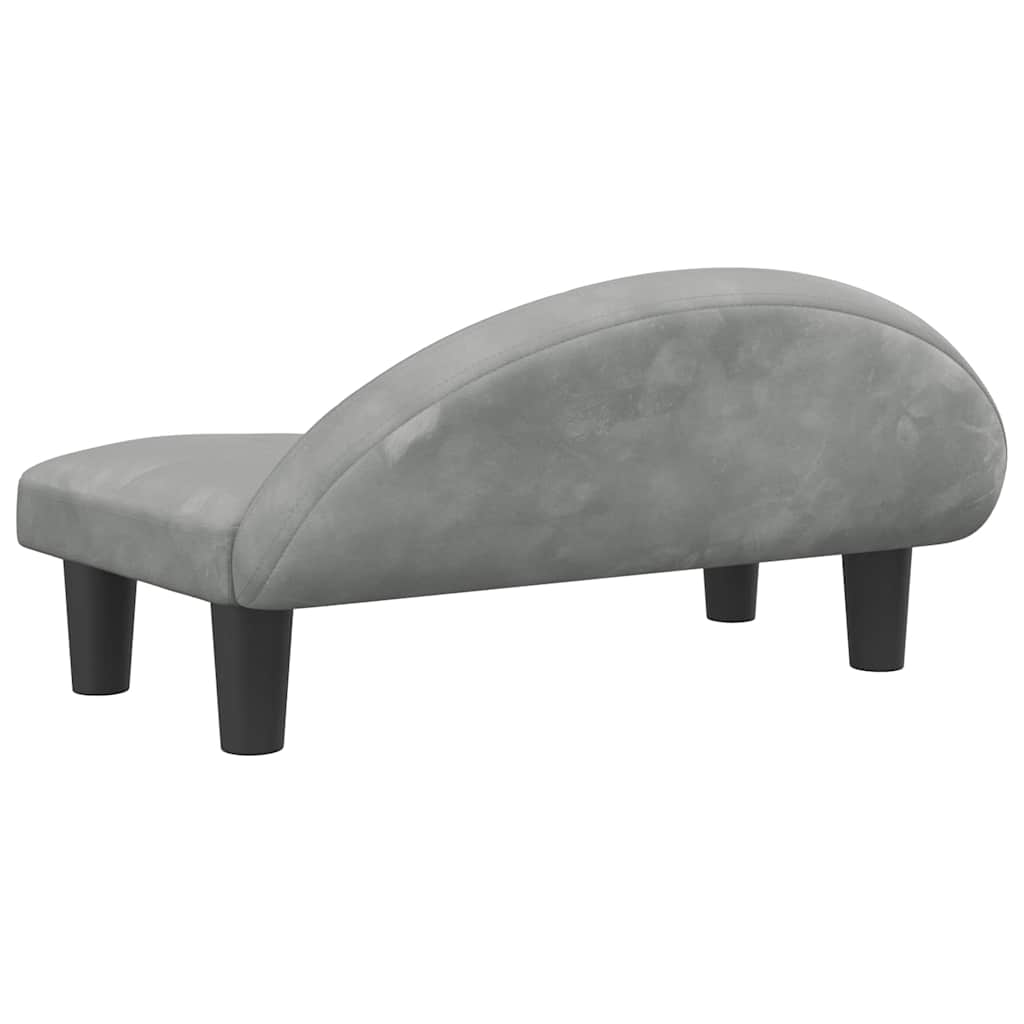 Κρεβάτι Σκύλου Ανοιχτό Γκρι 70 x 52 x 30 εκ. Βελούδινο - PAKOBAZAAR