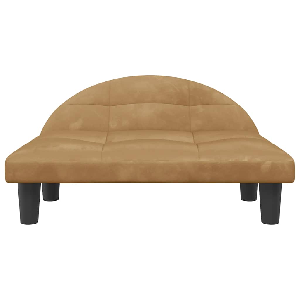 Κρεβάτι Σκύλου Καφέ70x52x30 εκ. Βελούδινο - PAKOBAZAAR