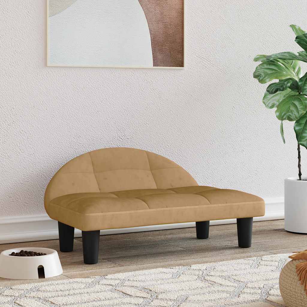 Κρεβάτι Σκύλου Καφέ70x52x30 εκ. Βελούδινο - PAKOBAZAAR