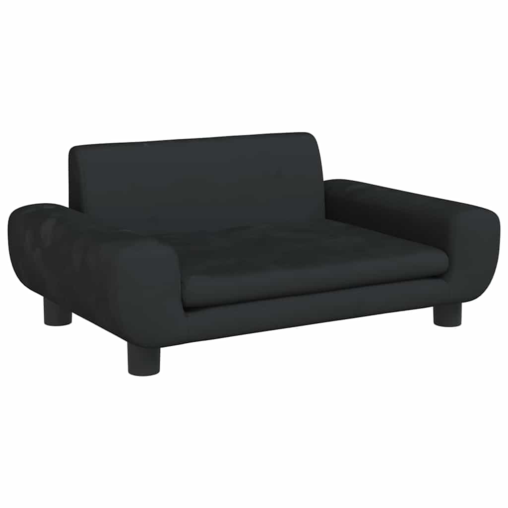Κρεβάτι Σκύλου Μαύρο 70 x 45 x 33 εκ. Βελούδινο - Pakobazaar