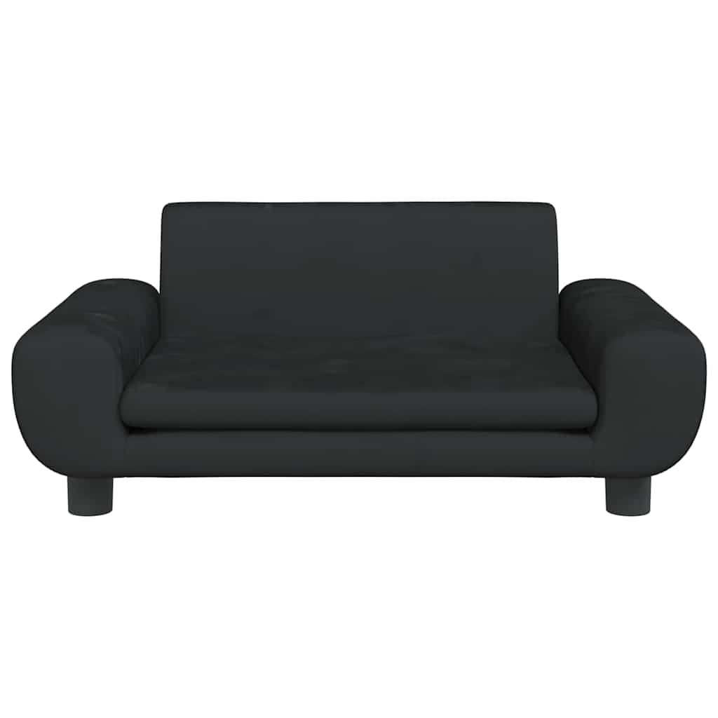 Κρεβάτι Σκύλου Μαύρο 70 x 45 x 33 εκ. Βελούδινο - Pakobazaar