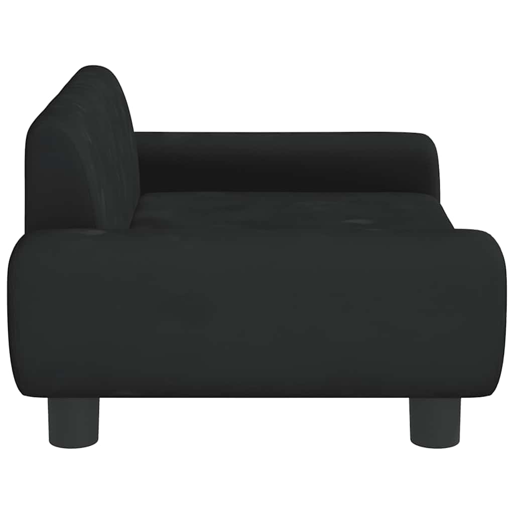 Κρεβάτι Σκύλου Μαύρο 70 x 45 x 33 εκ. Βελούδινο - Pakobazaar