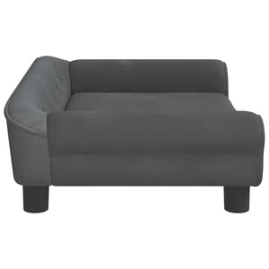 Κρεβάτι Σκύλου Σκούρο Γκρι 70 x 48 x 22 εκ. Βελούδινο - PAKOBAZAAR