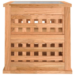 Κομοδίνα 2 τεμ. 34 x 34 x 34 εκ. από Μασίφ Ξύλο Καρυδιάς