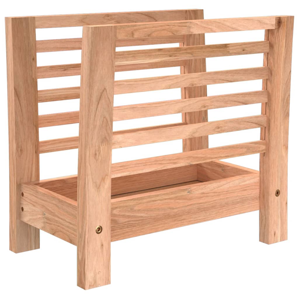 vidaX Ράφι για Περιοδικά 40x26,5x38,5 εκ. Μασίφ Ξύλο Καρυδιάς