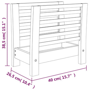 vidaX Ράφι για Περιοδικά 40x26,5x38,5 εκ. Μασίφ Ξύλο Καρυδιάς