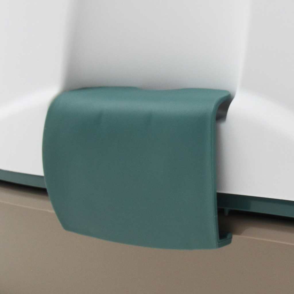Τουαλέτα Γάτας με Καπάκι Λευκή/Καφέ 58,5x39,5x43 εκ. Πολυπροπ.