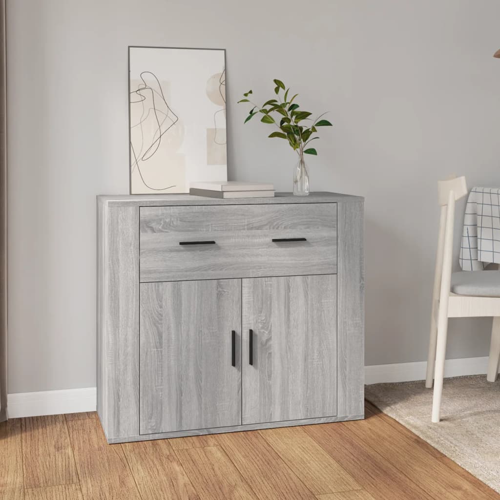 Ντουλάπι Γκρι Sonoma 80x33x70 εκ. από Επεξεργασμένο Ξύλο - Pakobazaar
