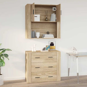 Ντουλάπι Τοίχου Sonoma Δρυς 80x33x80 εκ. Επεξεργασμένο Ξύλο