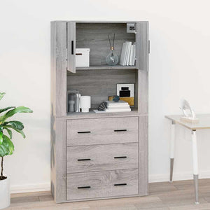 Ντουλάπι Τοίχου Γκρι Sonoma 80x33x80 εκ. Επεξεργασμένο Ξύλο - Pakobazaar