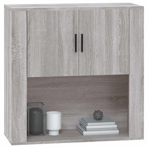 Ντουλάπι Τοίχου Γκρι Sonoma 80x33x80 εκ. Επεξεργασμένο Ξύλο - Pakobazaar