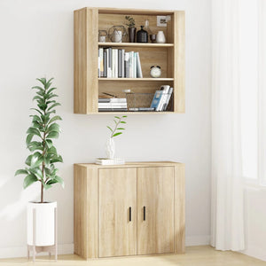 Ντουλάπι Τοίχου Sonoma Δρυς 80x33x80 εκ. Επεξεργασμένο Ξύλο
