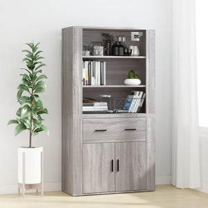 Ντουλάπι Τοίχου Γκρι Sonoma 80x33x80 εκ. Επεξεργασμένο Ξύλο - Pakobazaar
