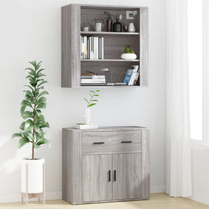 Ντουλάπι Τοίχου Γκρι Sonoma 80x33x80 εκ. Επεξεργασμένο Ξύλο - Pakobazaar