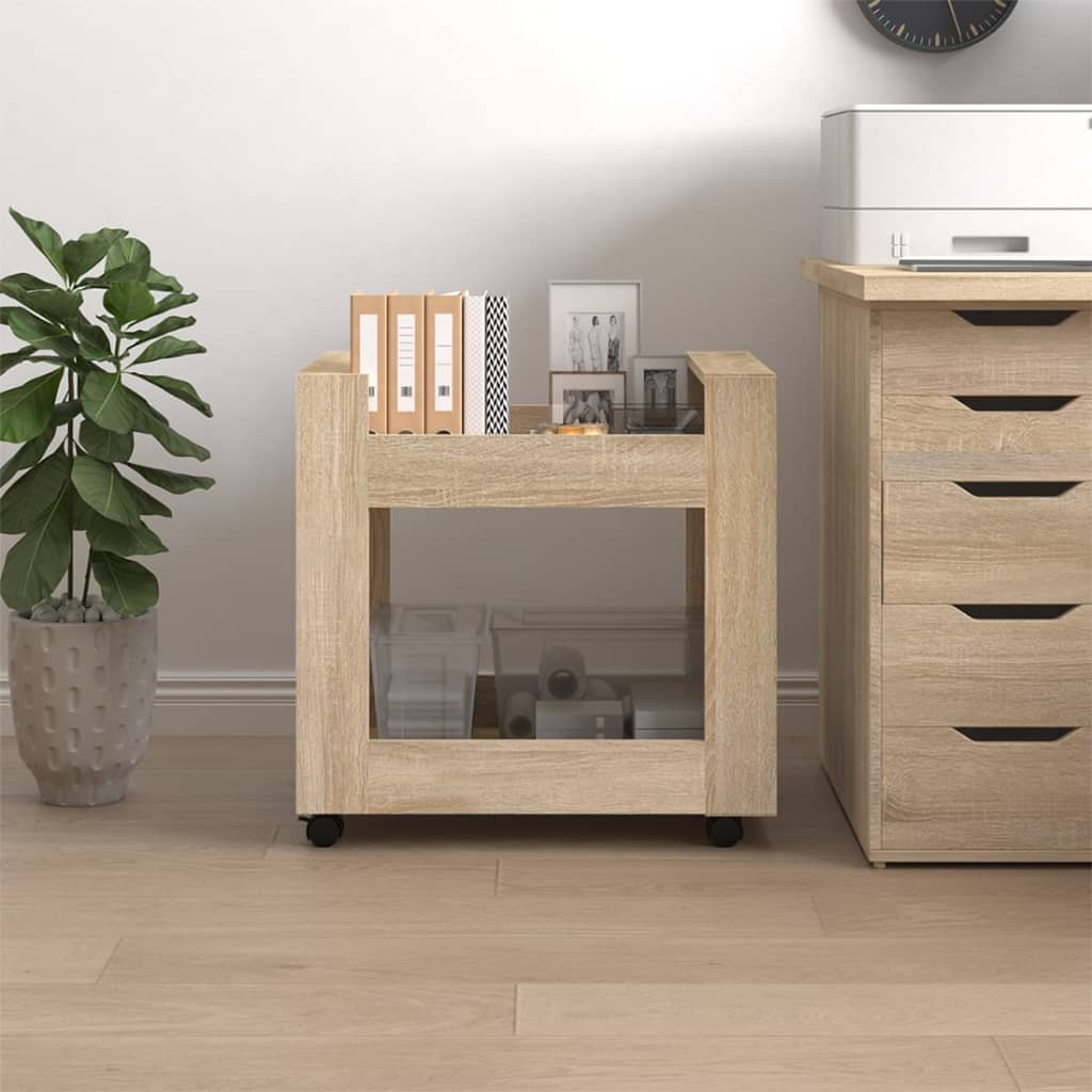 Γραφείο Τρόλεϊ Sonoma Δρυς 60x45x60 εκ. από Επεξεργασμένο Ξύλο