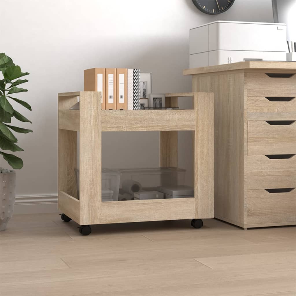 Γραφείο Τρόλεϊ Sonoma Δρυς 60x45x60 εκ. από Επεξεργασμένο Ξύλο