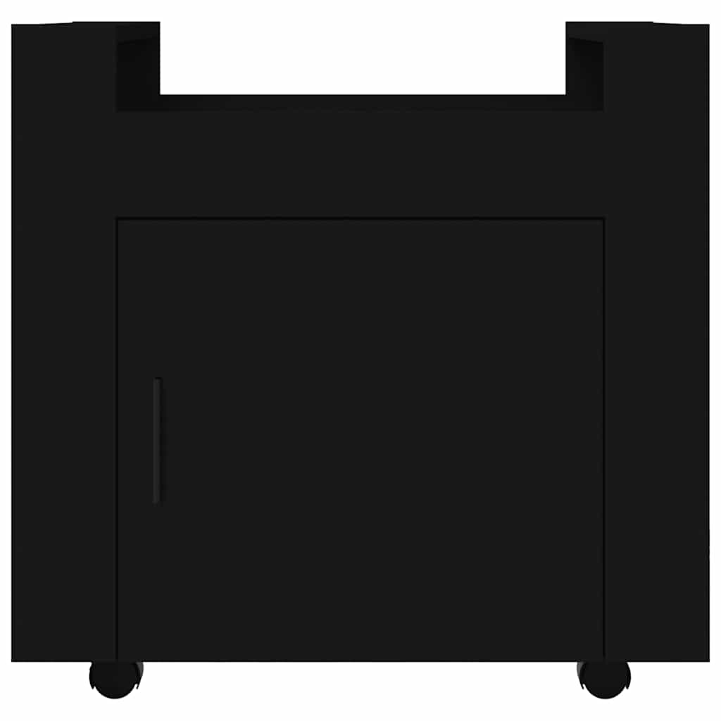 Τρόλεϊ Γραφείου Μαύρο 60 x 45 x 60 εκ. από Επεξεργασμένο Ξύλο - Pakobazaar