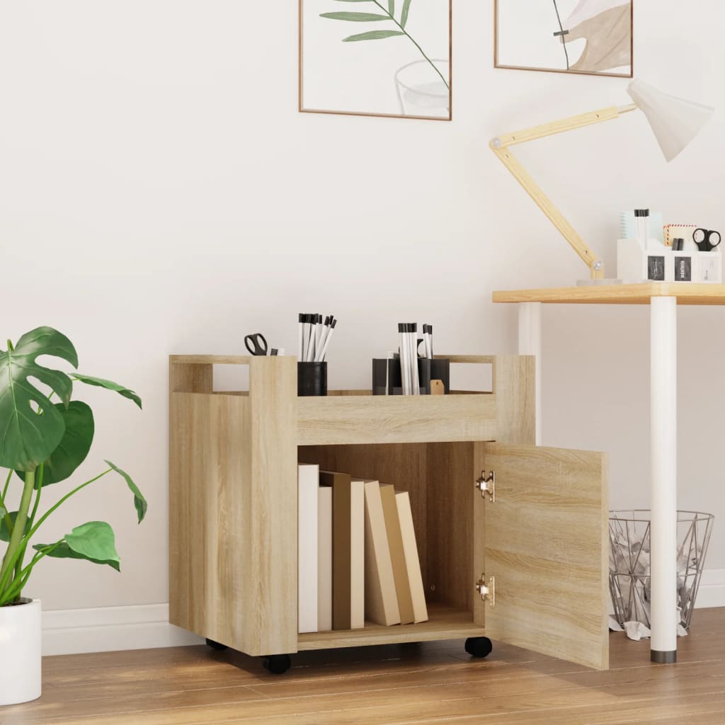 Γραφείο Τρόλεϊ Sonoma Δρυς 60x45x60 εκ. από Επεξεργασμένο Ξύλο