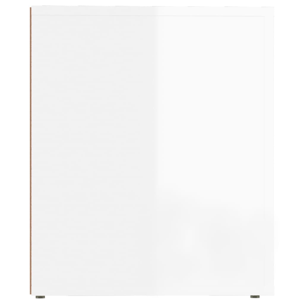 Κομοδίνα Γυαλιστερό Λευκό 50 x 39 x 47 εκ.