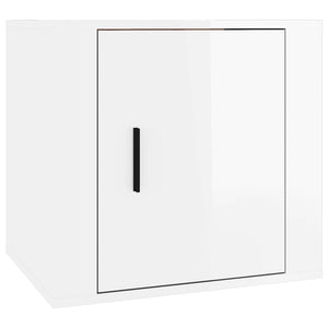 Κομοδίνα 2 τεμ. Γυαλιστερό Λευκό 50x39x47 εκ.