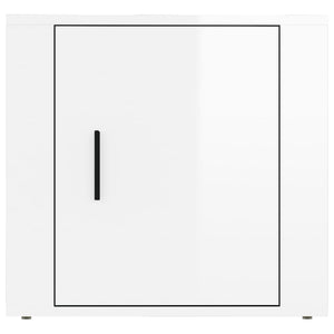 Κομοδίνα 2 τεμ. Γυαλιστερό Λευκό 50x39x47 εκ.