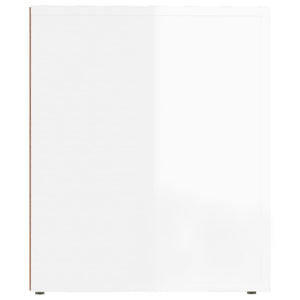 Κομοδίνα 2 τεμ. Γυαλιστερό Λευκό 50x39x47 εκ.