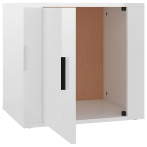 Κομοδίνα 2 τεμ. Γυαλιστερό Λευκό 50x39x47 εκ.