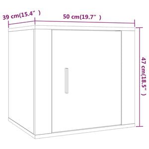 Κομοδίνα 2 τεμ. Γυαλιστερό Λευκό 50x39x47 εκ.