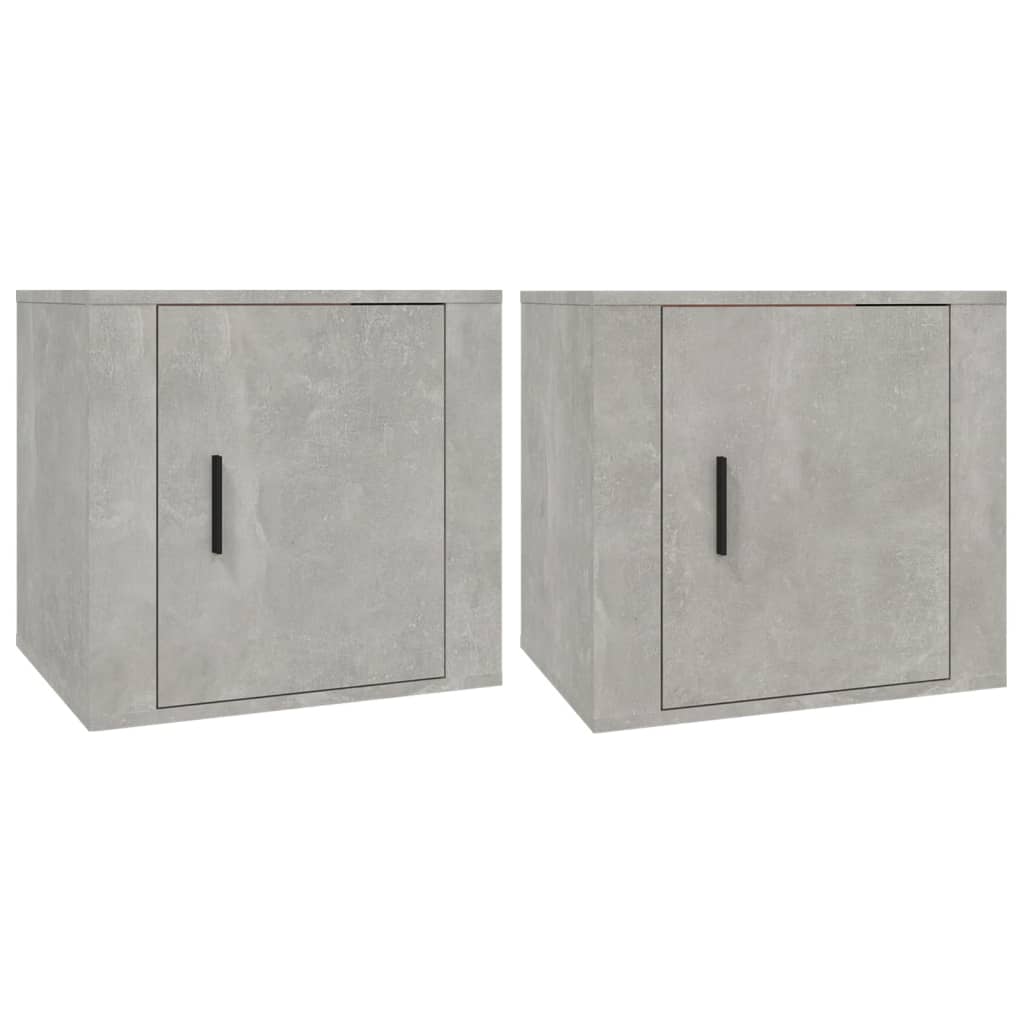 Κομοδίνα 2 τεμ. Γκρι Σκυροδέματος 50x39x47 εκ.