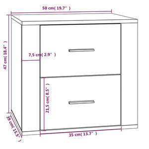 Κομοδίνο Μαύρο 50 x 39 x 47 εκ. - Pakobazaar