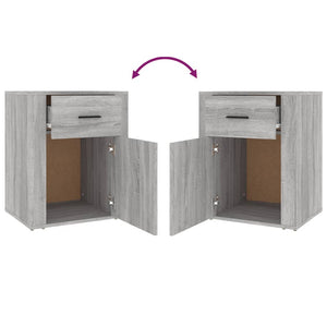 Κομοδίνο Γκρι Sonoma 50x36x60 εκ. από Επεξεργασμένο Ξύλο