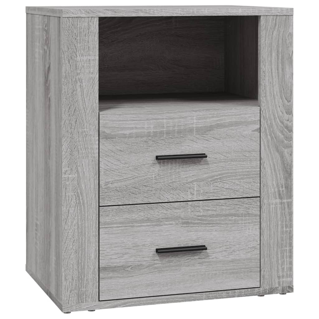 Κομοδίνο Γκρι Sonoma 50x36x60 εκ. από Επεξεργασμένο Ξύλο - Pakobazaar