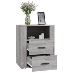 Κομοδίνο Γκρι Sonoma 50x36x60 εκ. από Επεξεργασμένο Ξύλο - Pakobazaar