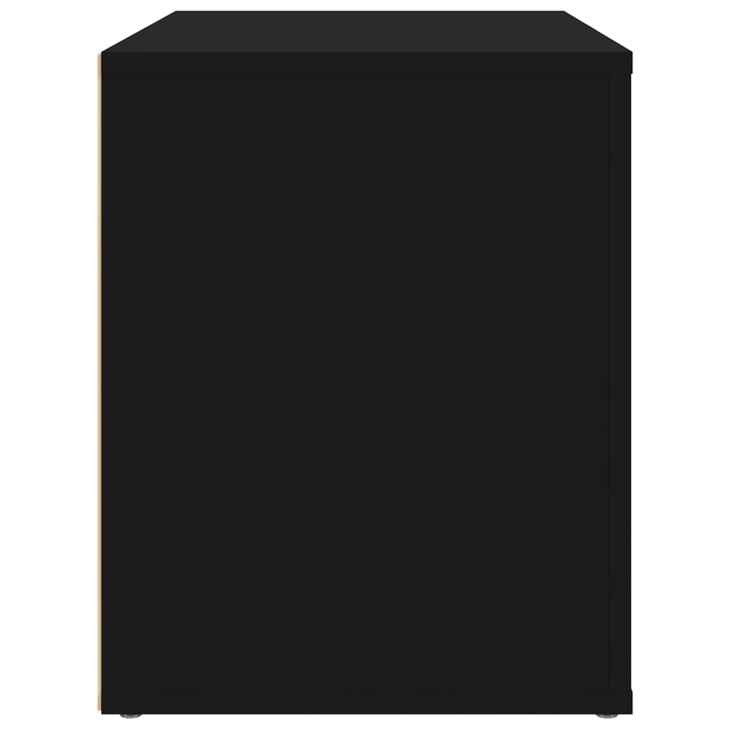Κομοδίνο Μαύρο 60 x 36 x 45 εκ. από Επεξεργασμένο Ξύλο