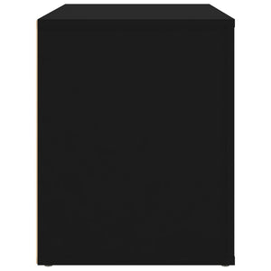 Κομοδίνο Μαύρο 60 x 36 x 45 εκ. από Επεξεργασμένο Ξύλο