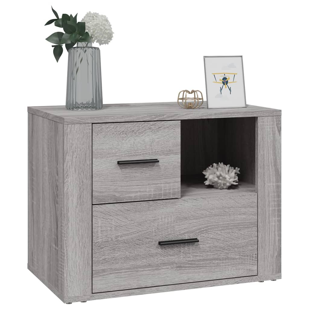 Κομοδίνο Γκρι Sonoma 60x36x45 εκ. από Επεξεργασμένο Ξύλο