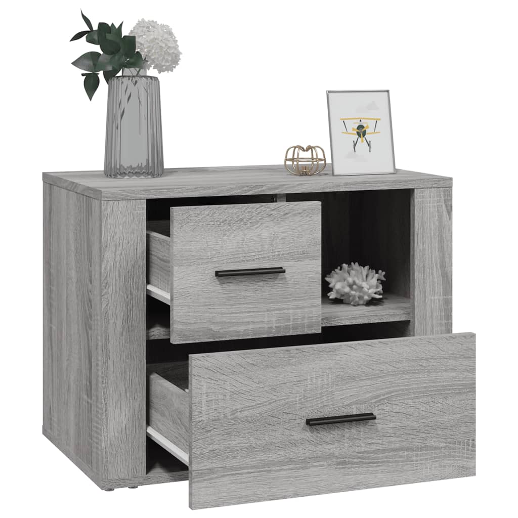 Κομοδίνο Γκρι Sonoma 60x36x45 εκ. από Επεξεργασμένο Ξύλο