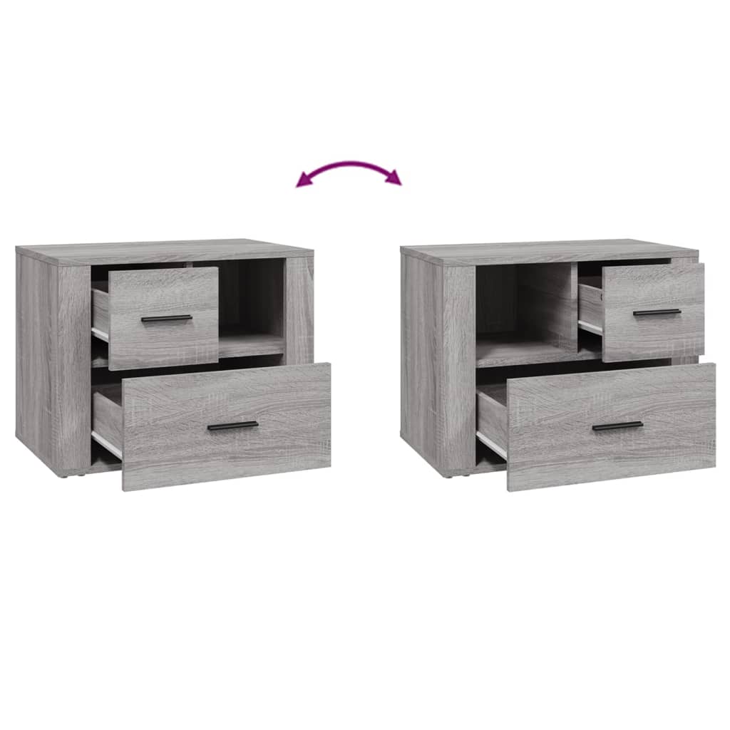 Κομοδίνο Γκρι Sonoma 60x36x45 εκ. από Επεξεργασμένο Ξύλο