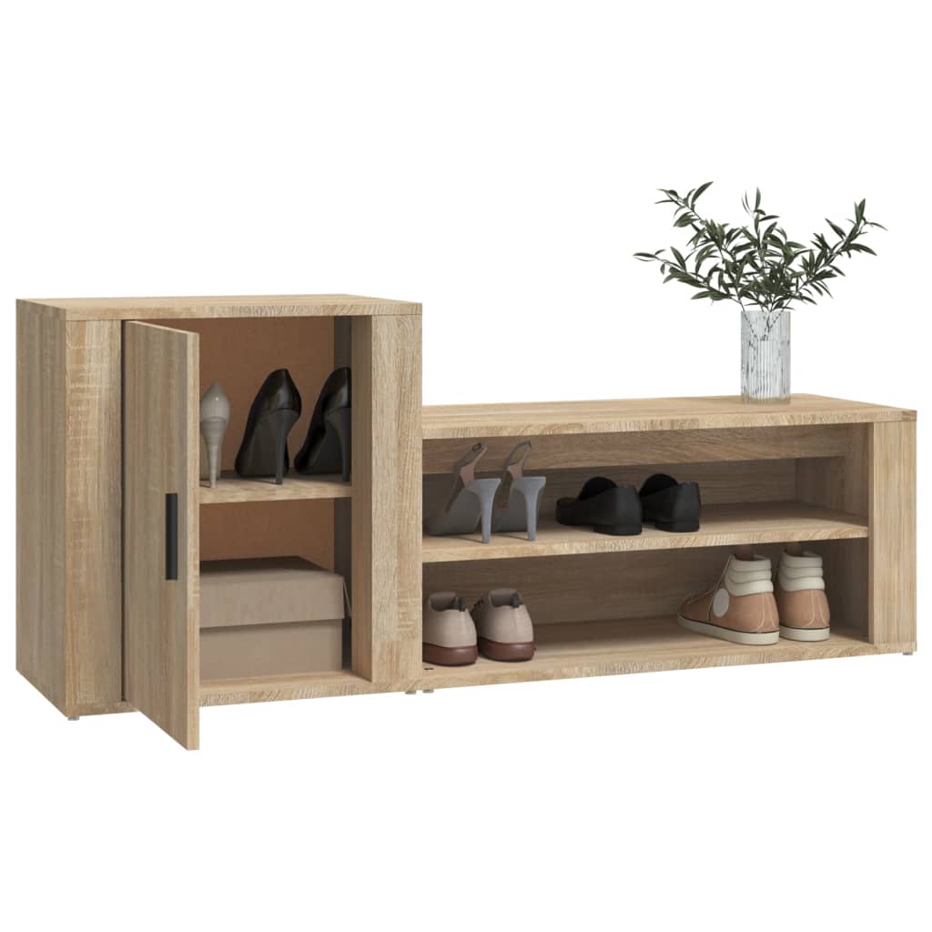 Παπουτσοθήκη Sonoma Δρυς 130x35x54 εκ. από Επεξεργασμένο Ξύλο