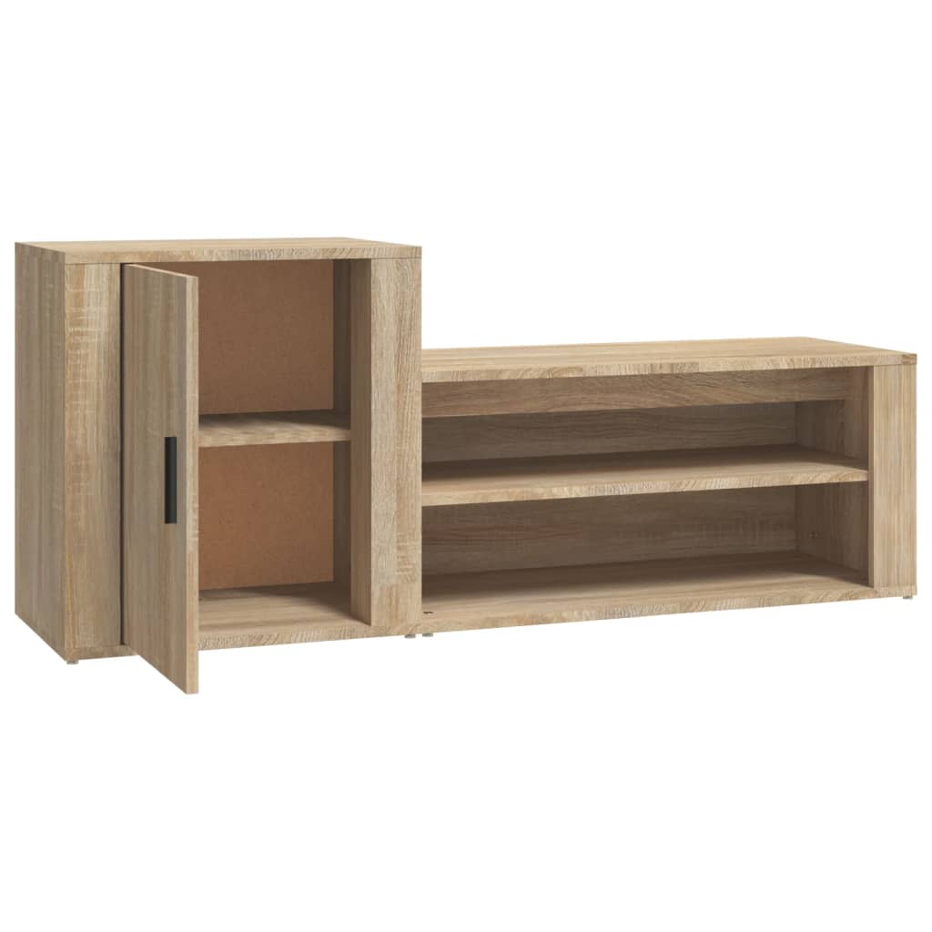 Παπουτσοθήκη Sonoma Δρυς 130x35x54 εκ. από Επεξεργασμένο Ξύλο