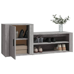 Παπουτσοθήκη Γκρι Sonoma 130x35x54 εκ. από Επεξεργασμένο Ξύλο