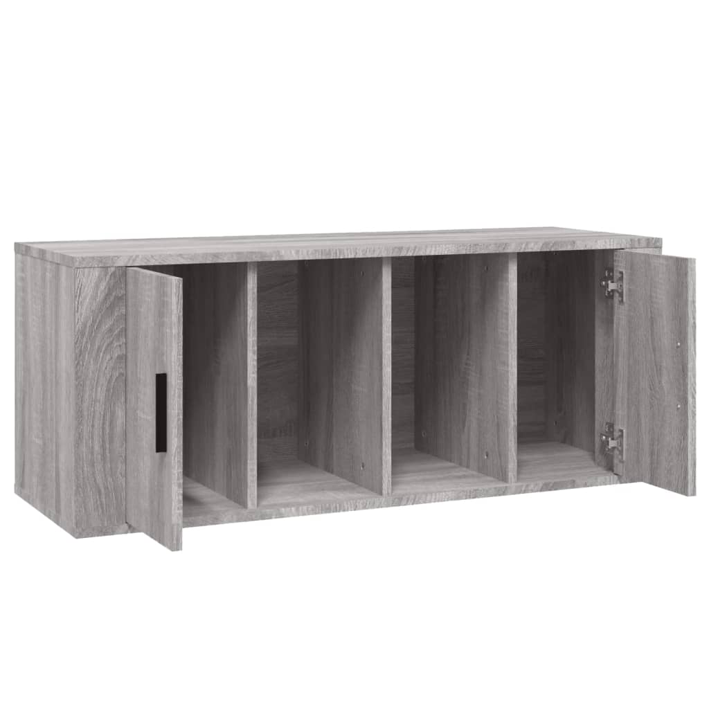 Έπιπλο Τηλεόρασης Γκρι Sonoma 100x35x40 εκ. από Επεξεργ. Ξύλο