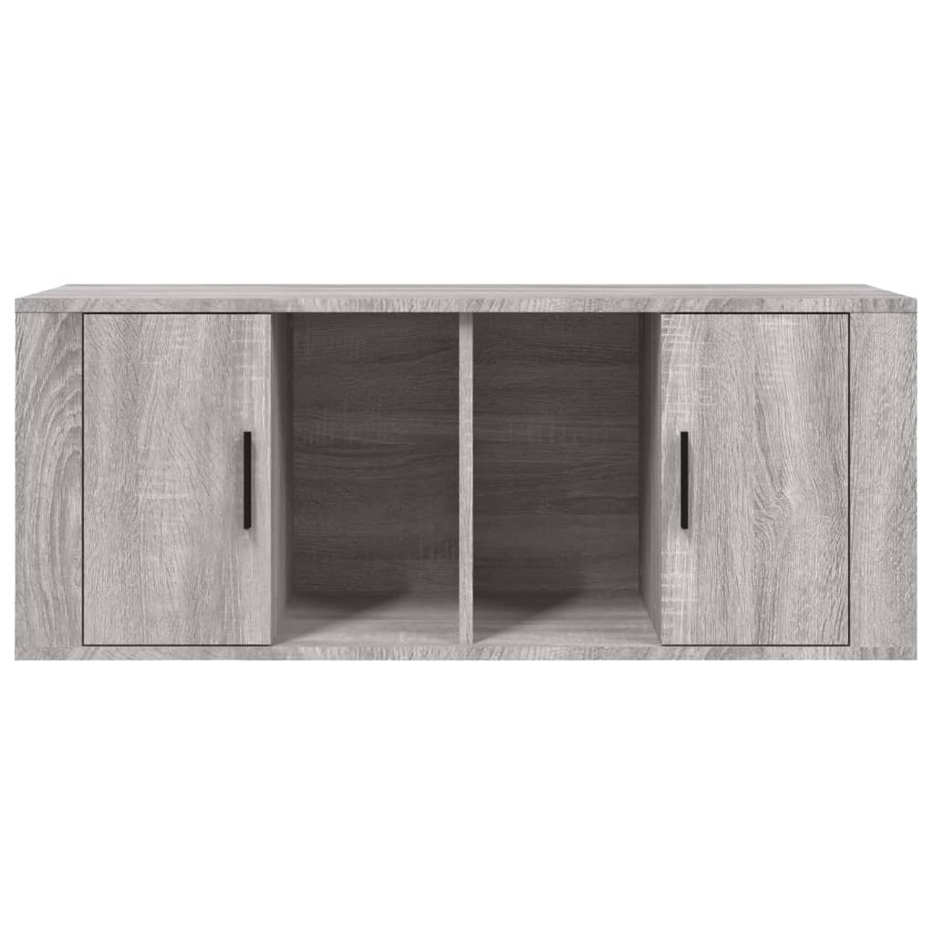 Έπιπλο Τηλεόρασης Γκρι Sonoma 100x35x40 εκ. από Επεξεργ. Ξύλο