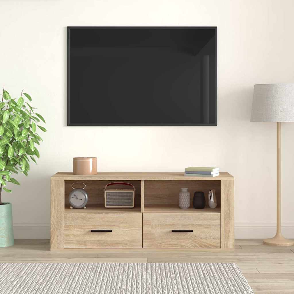 Έπιπλο Τηλεόρασης Sonoma Δρυς 100x35x40 εκ. Επεξ. Ξύλο - Pakobazaar