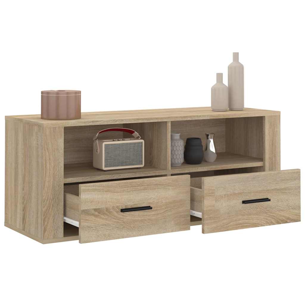 Έπιπλο Τηλεόρασης Sonoma Δρυς 100x35x40 εκ. Επεξ. Ξύλο - Pakobazaar