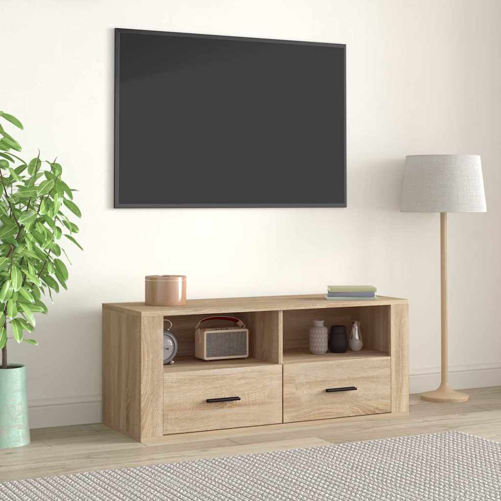 Έπιπλο Τηλεόρασης Sonoma Δρυς 100x35x40 εκ. Επεξ. Ξύλο - Pakobazaar