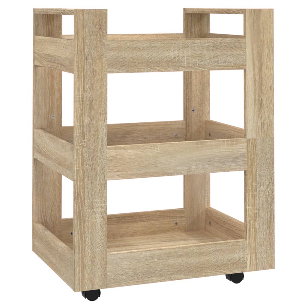 Τρόλεϊ Κουζίνας Sonoma δρυς 60x45x80 εκ. από Επεξεργασμένο Ξύλο
